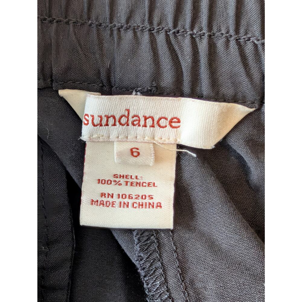 Sundance Black 100% Tencel Tie-Waist Tapered Pants - Size 6 - Picture 8 of 9